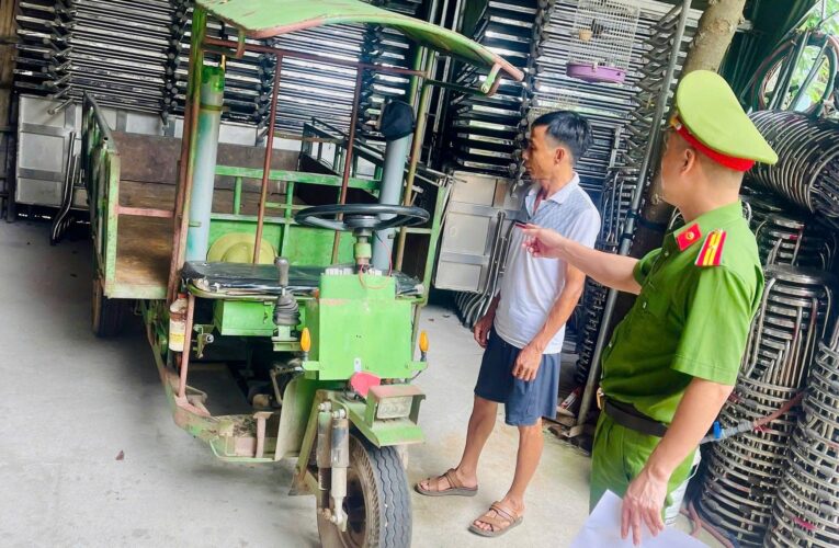 CÔNG AN XÃ LIÊN CHÂU TĂNG CƯỜNG CÔNG TÁC KIỂM TRA, XỬ LÝ ĐỐI VỚI XE KÉO, XE TỰ CHẾ TRÊN ĐỊA BÀN XÃ