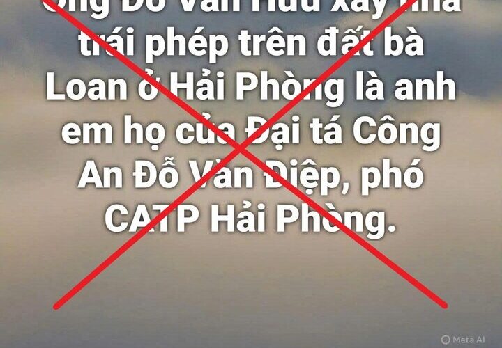 Bác tin người xây nhà trên đất người khác là họ hàng của PGĐ Công an Hải Phòng