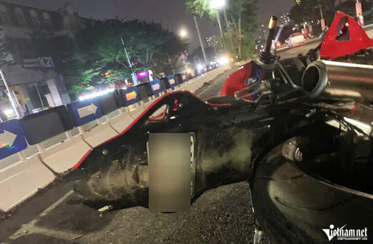 Tai nạn khiến cô gái đứt lìa chân ở Hà Nội: Xuất hiện clip xe mô tô ‘phóng’ cực nhanh