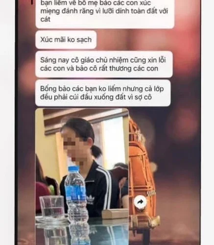 Xác minh thông tin giáo viên bắt học sinh tiểu học liếm đất